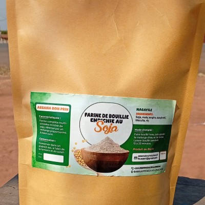 Farine de bouillie enrichie au soja