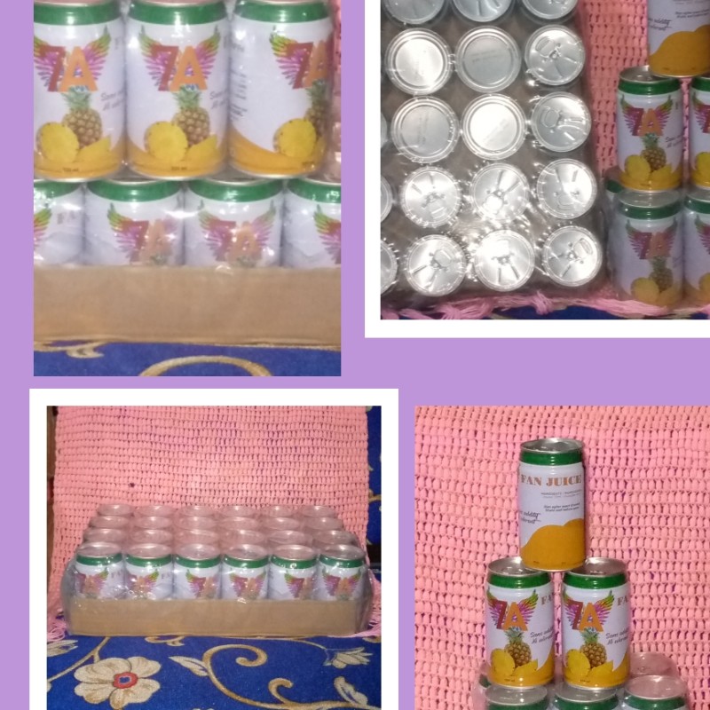 Jus d'ananas en canette