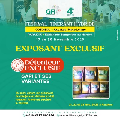 Tapioca et gari améliorés